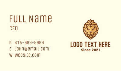 Luxe Lion Crest Business Card