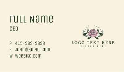Garden Bee Rose Business Card Image Preview