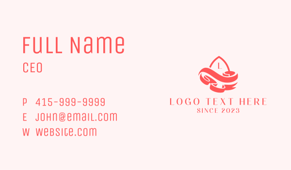 Curvy Ribbon Lettermark  Business Card Design Image Preview