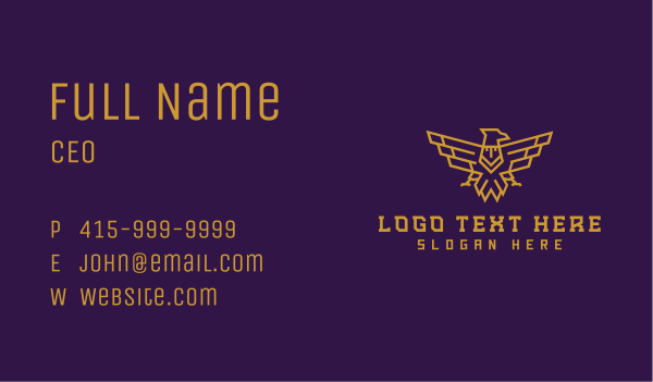 Eagle Wings Luxury Business Card Design Image Preview