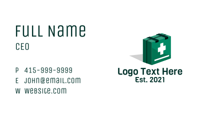 First Aid Isometric Box Business Card Image Preview