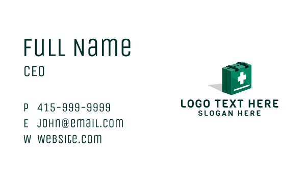 First Aid Isometric Box Business Card Design Image Preview