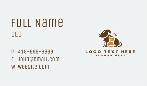 Dog Cat Care Business Card Design Image Preview