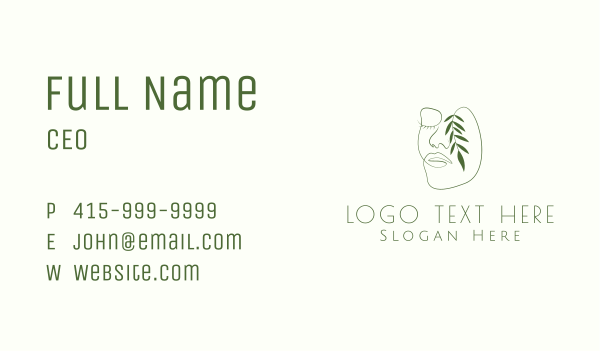 Natural Beauty Cosmetics Business Card Design Image Preview