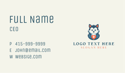 Cat Heart Pet Clinic Business Card Image Preview