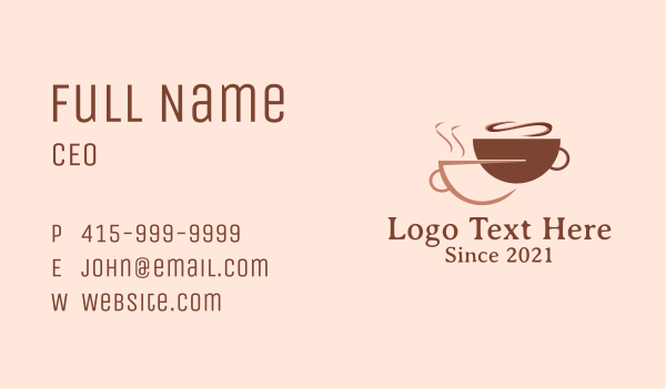 Hot Coffee Espresso  Business Card Design Image Preview