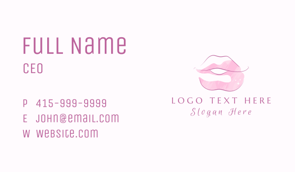 Lipstick Mouth Cosmetics  Business Card Design Image Preview