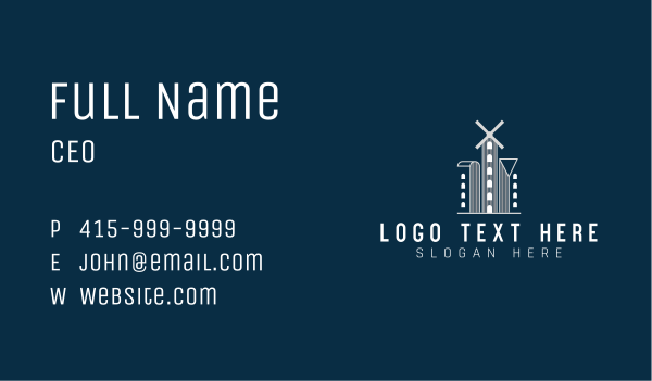 High Rise Real Estate Business Card Design Image Preview