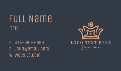 Royal Gemstone Crown Business Card Image Preview