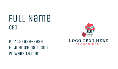 Mexican Skull Hat Business Card Image Preview