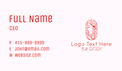Rose Hair Lady Business Card