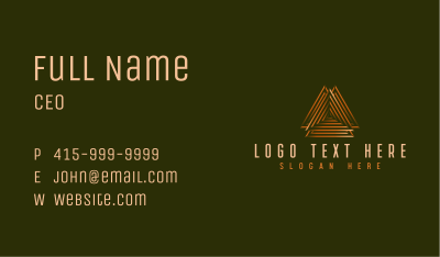 Elegant Pyramid Triangle Business Card Image Preview