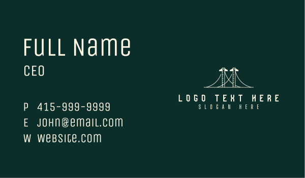 Architecture Bridge Ruler Business Card Design Image Preview