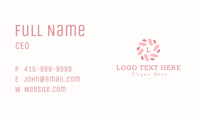 Pink Pattern Letter Business Card Image Preview