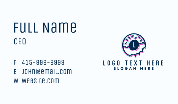 Donut Sprinkle Lettermark Business Card Design Image Preview