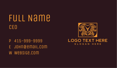 Luxury Lion Head Mane Business Card Image Preview