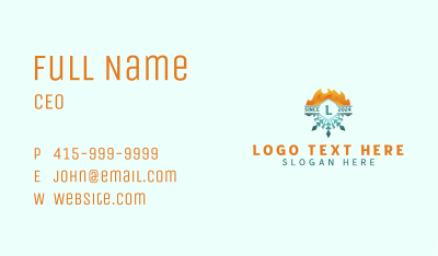 Cold Heating Fire Business Card Image Preview