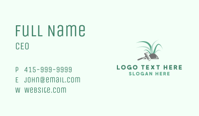 Garden Rake Grass Business Card Image Preview