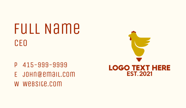 Chicken Light Bulb  Business Card Design Image Preview