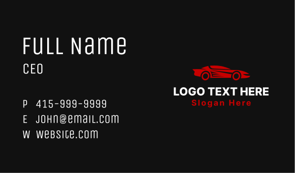 Red Speed Car Business Card Design Image Preview