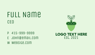 Acorn Plant Gardening  Business Card Image Preview