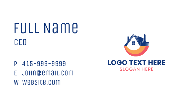 House Roof Paint Business Card Design Image Preview