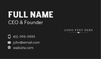 Simple Serif Wordmark Business Card Image Preview