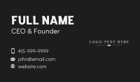 Simple Serif Wordmark Business Card Design