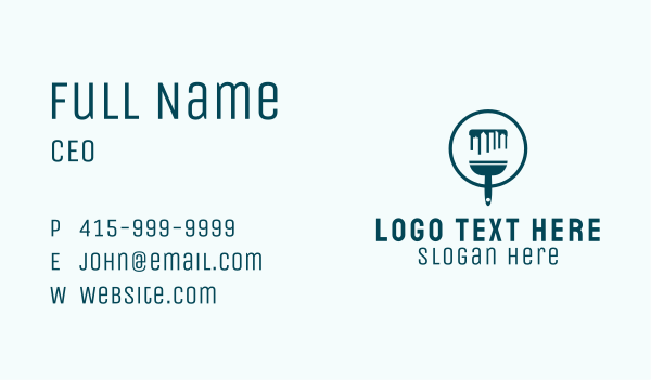 City Paint Brush Business Card Design Image Preview