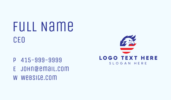 American Flag Eagle Business Card Design Image Preview