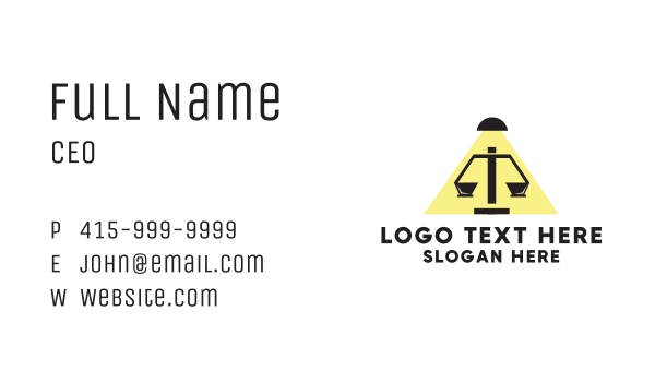 Justice Scale Lamp  Business Card Design Image Preview