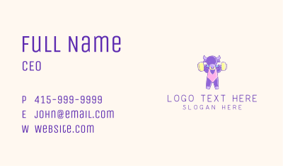 Fitness Bull Weightlifting Business Card Image Preview