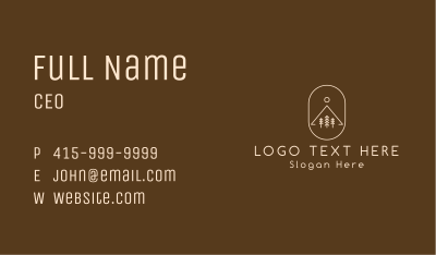 Minimalist Outdoor Hiking Business Card Image Preview