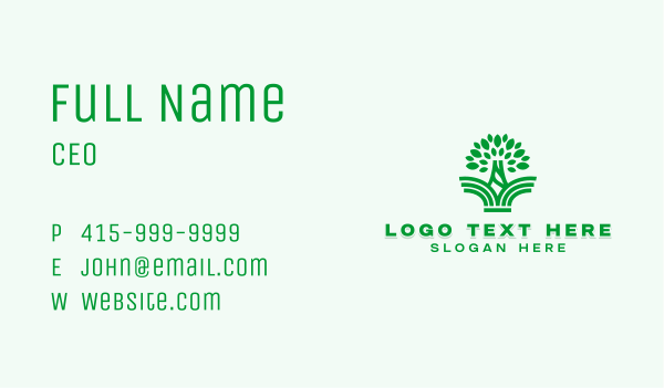 Tree Educational Learning  Business Card Design Image Preview
