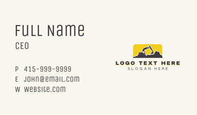 Contractor Excavator Industrial Business Card Image Preview