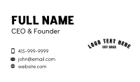 Curved Text Business Card Image Preview