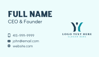 Startup Business Letter Y Business Card Design