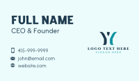 Startup Business Letter Y Business Card Image Preview