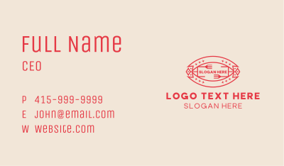 Red Restaurant Cutlery  Business Card Image Preview