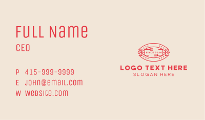 Red Restaurant Cutlery  Business Card Image Preview