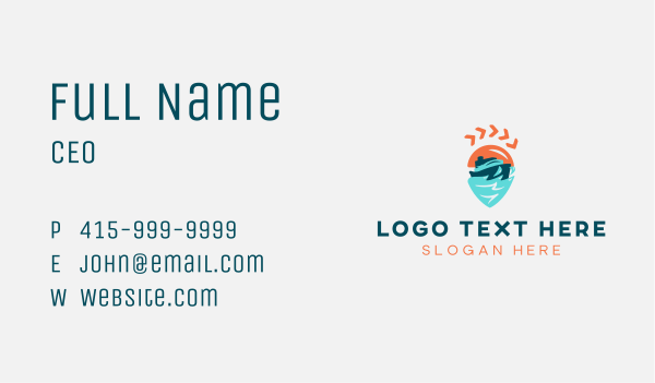Ship Location Pin Travel Business Card Design Image Preview