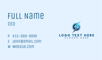 Electric Bolt Thunder Business Card Image Preview
