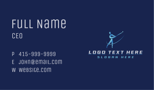Golf Sports Athlete Business Card Design Image Preview