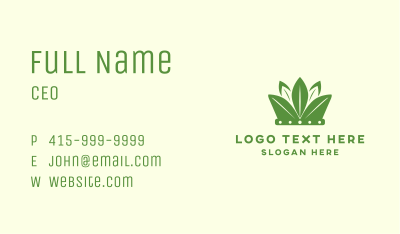Eco Leaf Crown Business Card Image Preview