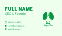 Green Lung Doctor Business Card Image Preview