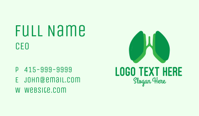 Green Lung Doctor Business Card Image Preview