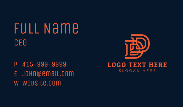 Apparel Store Letter DD Business Card Design Image Preview