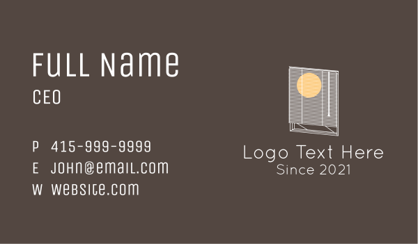 Sunset Window Blinds Business Card Design Image Preview