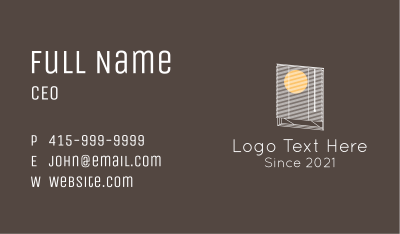 Sunset Window Blinds Business Card Image Preview
