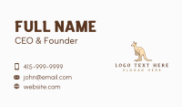 Kangaroo Animal Wildlife Business Card Preview